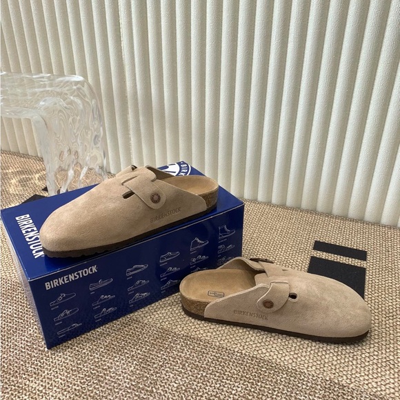 Birkenstock Women's Tan Suede Mules - Picture 4 of 9